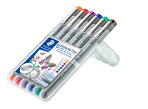 Staedtler Pigment Liner 0.3Mm - Wallet Of 6 Assorted Colours
