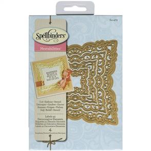 Spellbinders Nestabilities Dies - Labels 42 Decorative Elements
