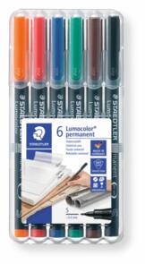 Staedtler Lumocolor Permanent Superfine - Wallet Of 6 Assorted Colours