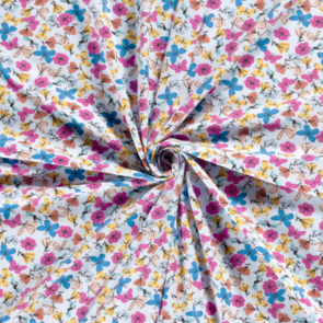 Nooteboom Cotton Jersey - Printed Butterflies #19585 - Colour 03 - Blue