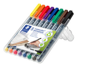 Staedtler Lumocolor Permanent Broad - Wallet Of 8 Assorted Colours
