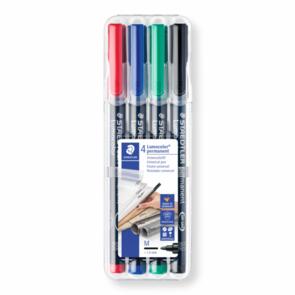 Staedtler Lumocolor Permanent Medium - Wallet Of 4 Assorted Colours