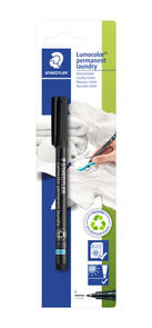 Staedtler Lumocolor Permanent Laundry Marker - Card Of 1 Black