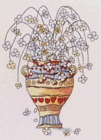 Michael Powell Pots of FLowers 1 Cross-Stitch Chart