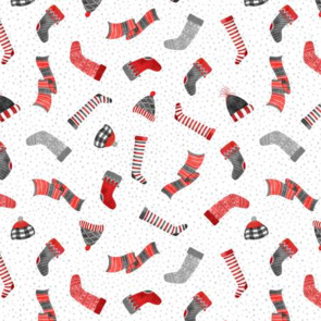 Wilmington Prints Snowy Tidings - Cozy Toss - White