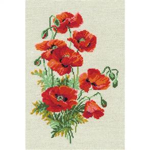 Riolis Wild Poppies - Cross Stitch Kit