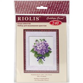 Riolis Violets - Cross Stitch Kit