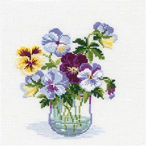 Riolis Pansies - Cross Stitch Kit