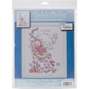 Tobin Giraffe Birth Record - Cross Stitch Kit