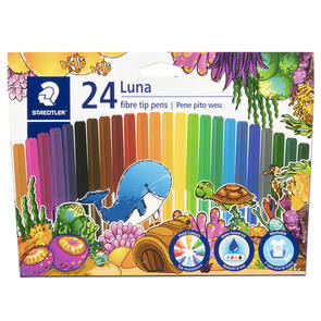 Staedtler Luna 327 Fibre-Tip Pen - Asst 24'S