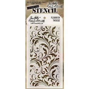 Stampers Anonymous Tim Holtz Layering Stencil - Flourish