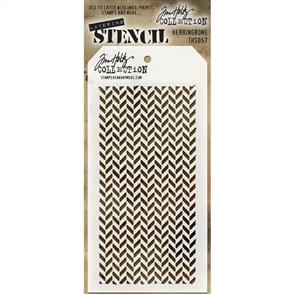 Stampers Anonymous Tim Holtz Layering Stencil - Herringbone