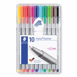 Staedtler Triplus® Fineliner - Wallet Of 10 Assorted Colours