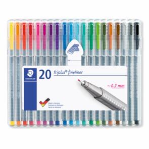 Staedtler Triplus® Fineliner - Wallet Of 20 Assorted Colours