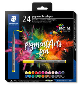 Staedtler Pigment Arts Brush Pen Set, 24 Pcs