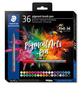 Staedtler Pigment Arts Brush Pen Set, 36 Pcs