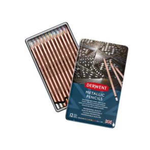 Derwent Metallic Pencil Non Soluable Tin 12