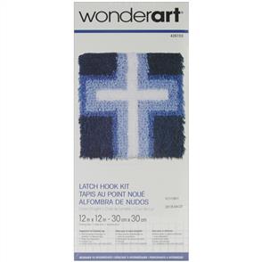 Caron Wonderart Latch Hook Kit - Cross of Light 12" x 12"