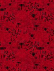 Wilmington MM Fabs Susan Winget Harlequin Poppies 3023-39633-399