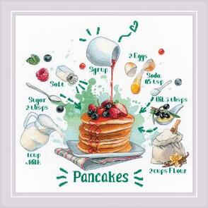 Riolis Cross Stitch Kit - Recipe for Pancakes