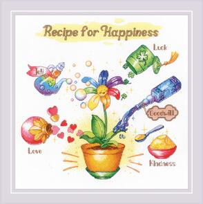 Riolis Cross Stitch Kit - Recipe for Happiness