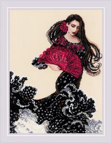 Riolis Cross Stitch Kit - Dancer with a Fan