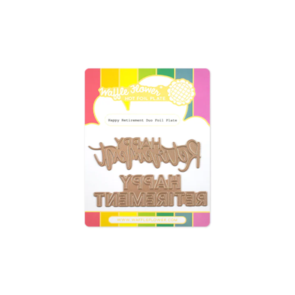 Waffle Flower Happy Retirement Duo Foil Plate