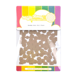 Waffle Flower Random Dots Foil Plate