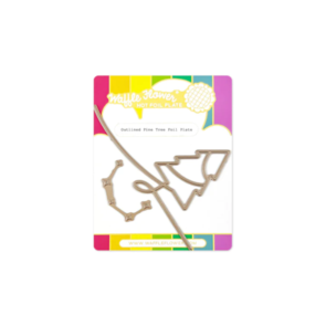 Waffle Flower Outlined Pine Tree Foil Plate