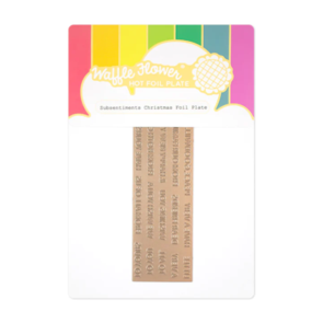 Waffle Flower Subsentiments Christmas Foil Plate