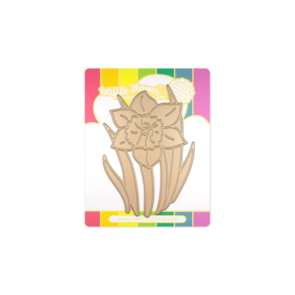 Waffle Flower Sketched Daffodil Foil Plate