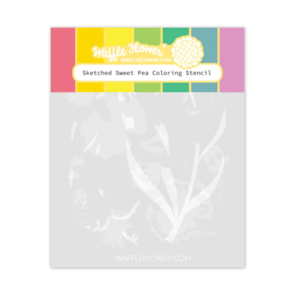 Waffle Flower Sketched Sweet Pea Coloring Stencil