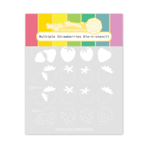 Waffle Flower Multiple Strawberries Die-n-stencil