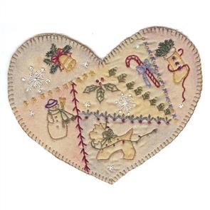 Chickadee Hollow Vintage Ornament Country Heart