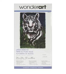 Caron Wonderart Latch Hook Kit White Tiger