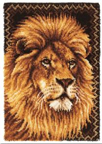 Caron Wonderart Latch Hook Kit - Lion - Large Rug Kit