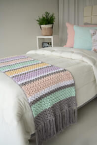 Circulo Crochet Pattern/Kit - Candy Coloured Bed Runner