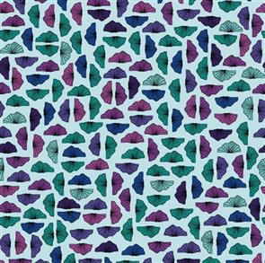 Stof Fabric - Roadside Flowers - Petals Aqua