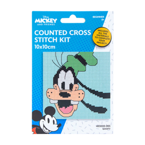 Disney Counted Cross Stitch Mini 10x10cm - Goofy