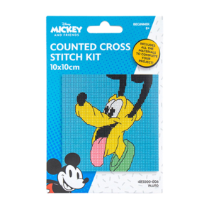 Disney Counted Cross Stitch Mini 10x10cm - Pluto