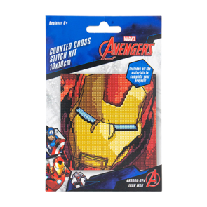 Disney Marvel Counted Cross Stitch Mini 10x10cm - Iron Man