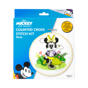 Disney Counted Cross Stitch Hoop Art Kit 15cm - Minnie