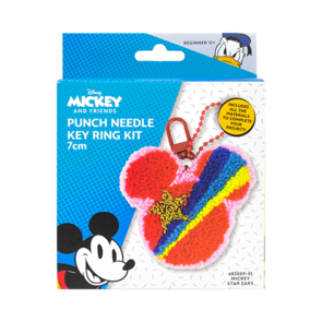 Disney Punch Needle Key Ring 7cm - Mickey Star Ears