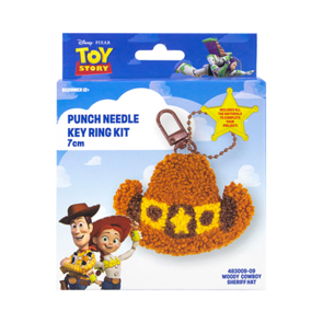 Disney Punch Needle Key Ring 7cm - Woody Cowboy Sheriff Hat