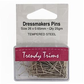 Trendy Trims Dressmakers Pins size 26 x .065mm (25gm pkg)