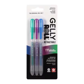 SAKURA Gelly Roll Retractable Metallic Pen Set - 3 pcs