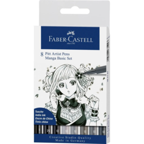 Faber-Castell Pitt Artist Pens (B) Manga - Set 8