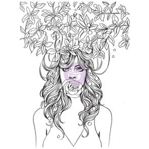 Prima Princesses Cling Stamp 5"X7" - Ella