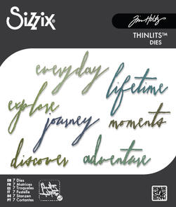 Sizzix Thinlits Die Set 7PK - Handwritten Journey by Tim Holtz