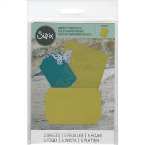 Sizzix Inksheets Transfer Film Sheets 4"X6" 5/Pkg - Gold